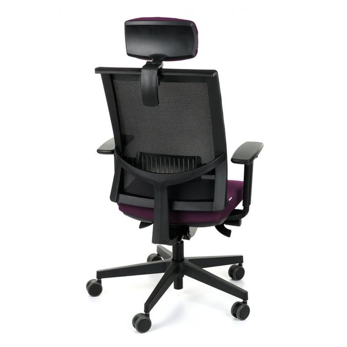 Fotel biurowy Grospol Level BS HD BLACK tkanina Cura - 8 kolorów