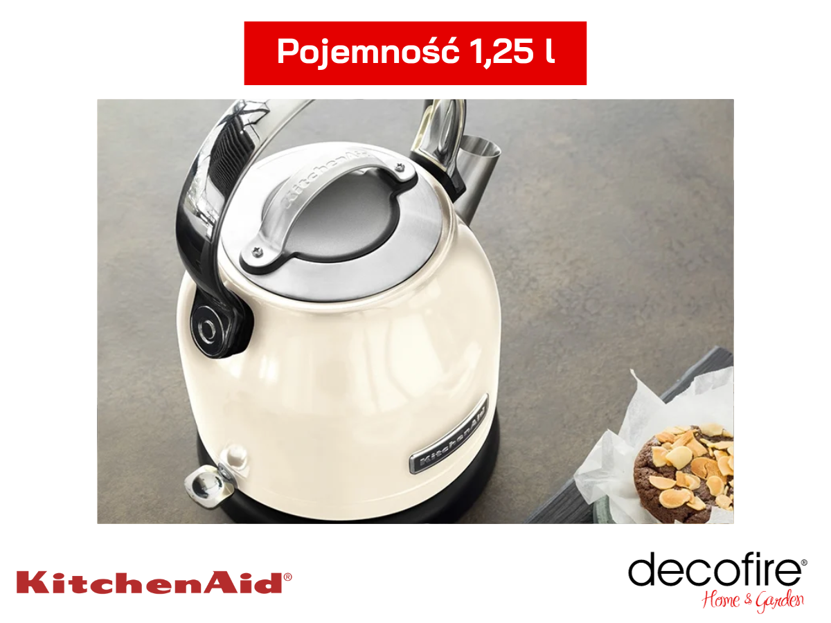 Pojemność 1,25 l w czajniku Stella Almond Cream KitchenAid