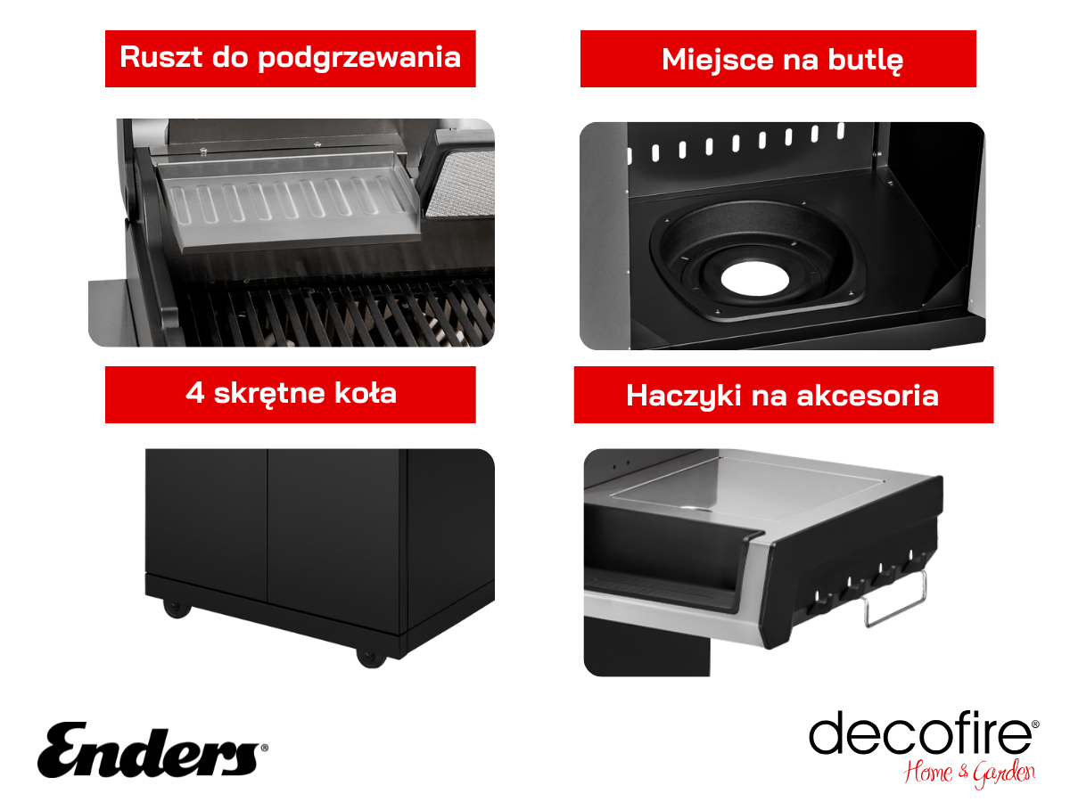 Dodatkowe udogodnienia w grillu Enders UNIQ 3 IK Cruster (8700)