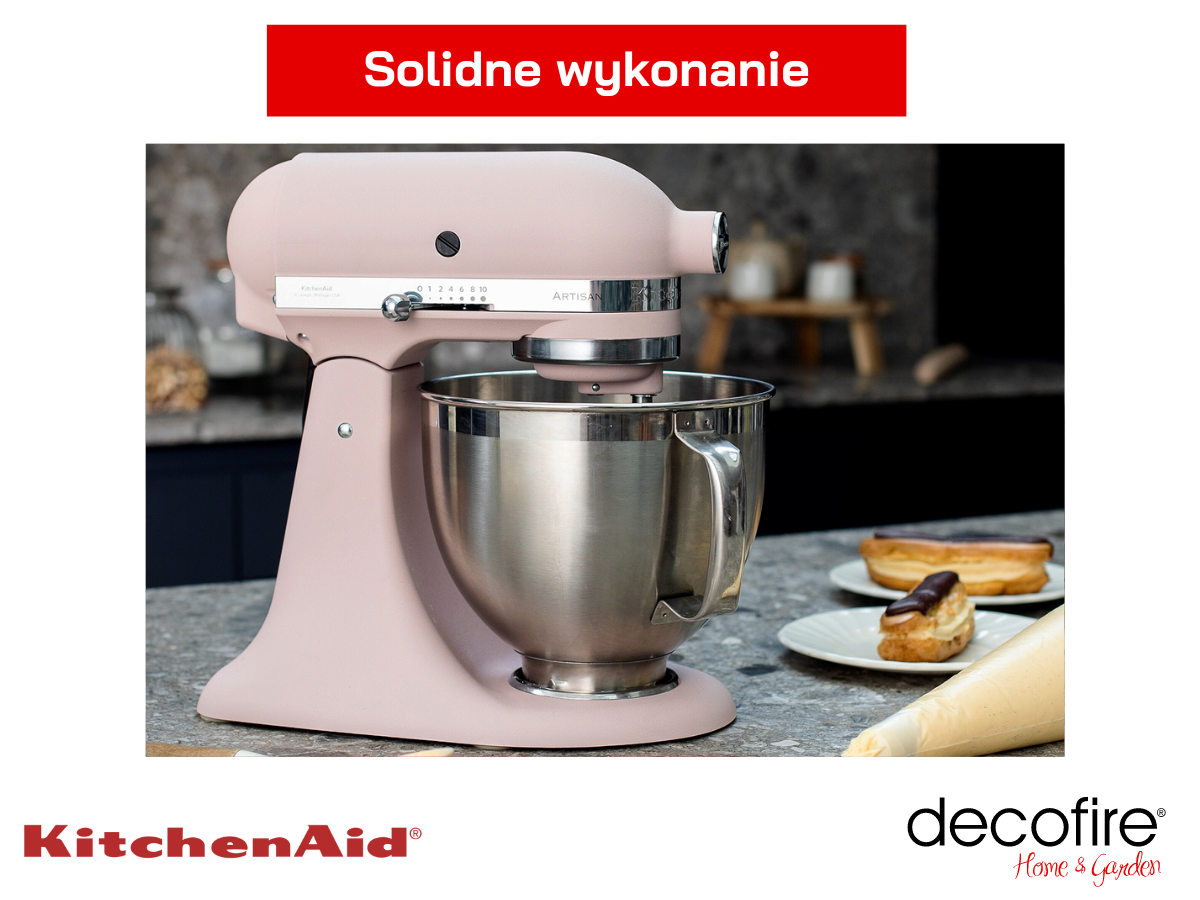 Solidne wykonanie miksera Artisan 5 Feather Pink