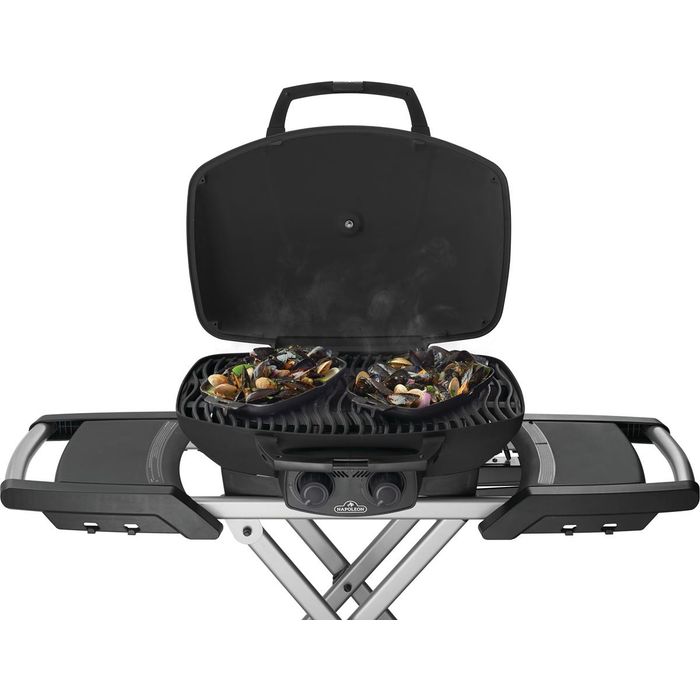 Grill przenośny gazowy Napoleon TravelQ 285X na kartusze z wózkiem nożycowym (TQ285X-BK-1-CE)