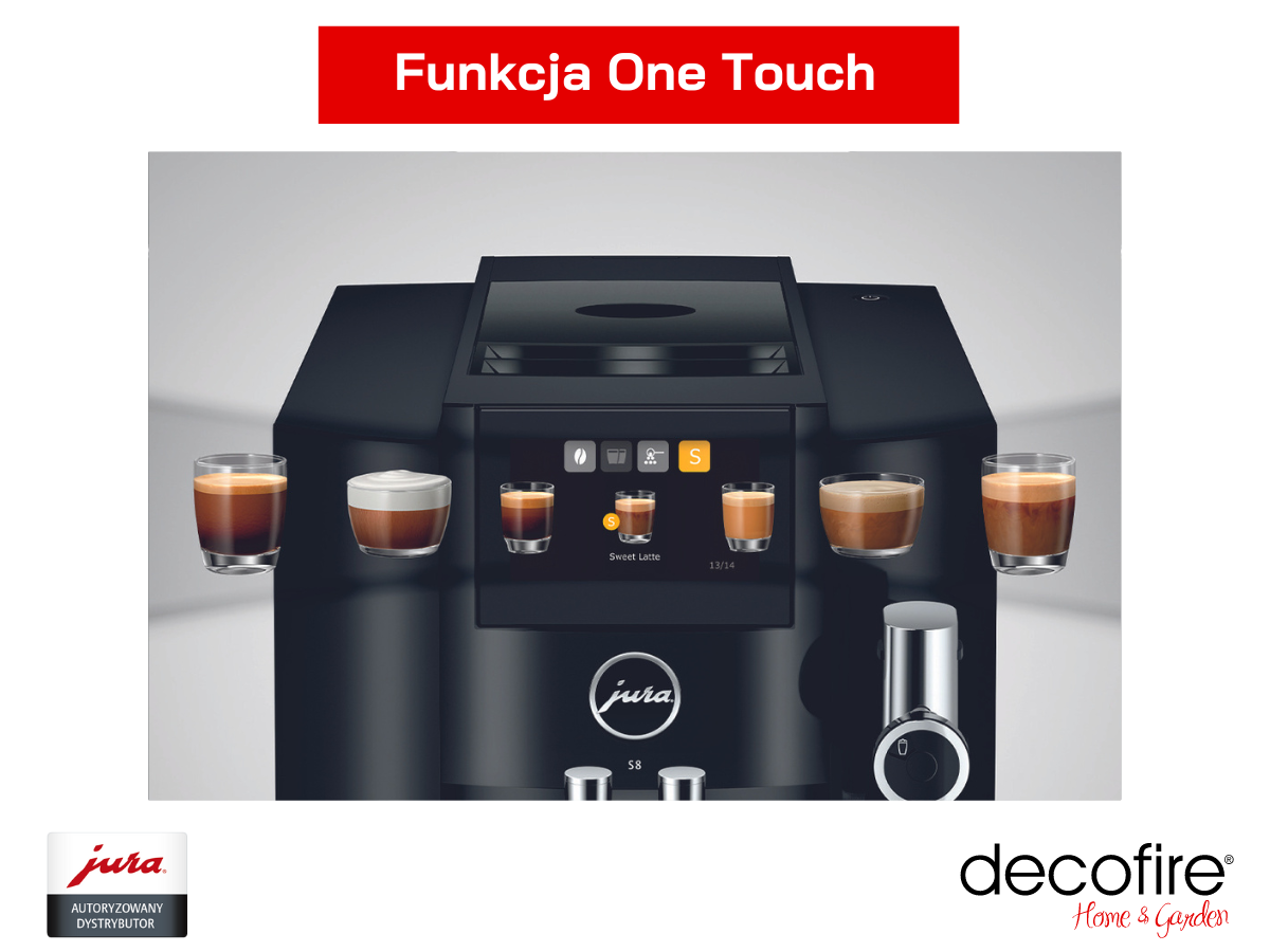 Ekspres do kawy Jura S8 Piano Black (EB) z funkcją One Touch