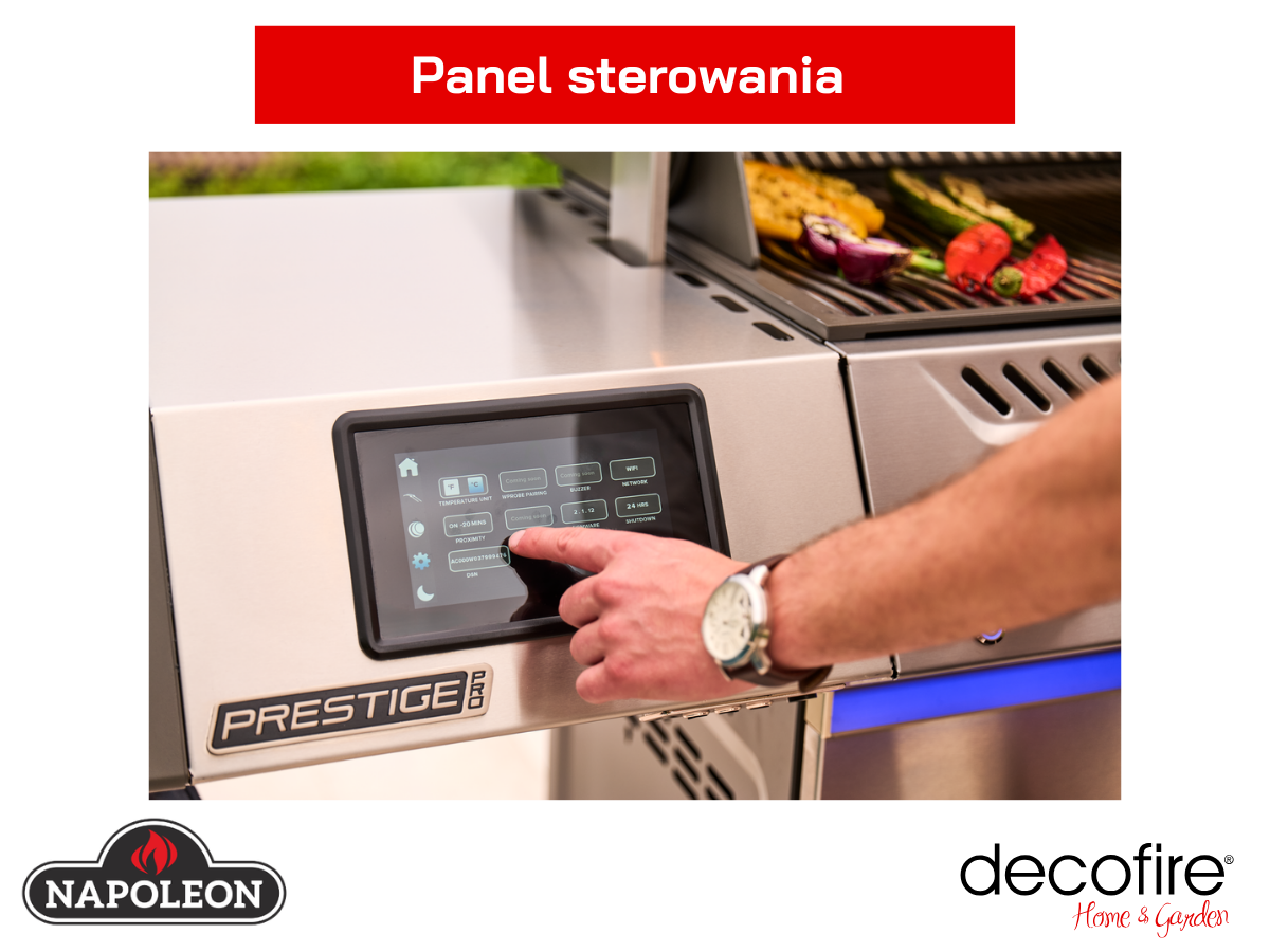 Dotykowy panel sterowania w półce bocznej