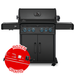 Grill gazowy Napoleon ROGUE PRO-S 525 RSIB z palnikiem rożna i palnikiem bocznym na podczerwień, czarny mat (RPS525RSIBPMK-2-PL) ⭐ PROMOCJA! ROŻEN
