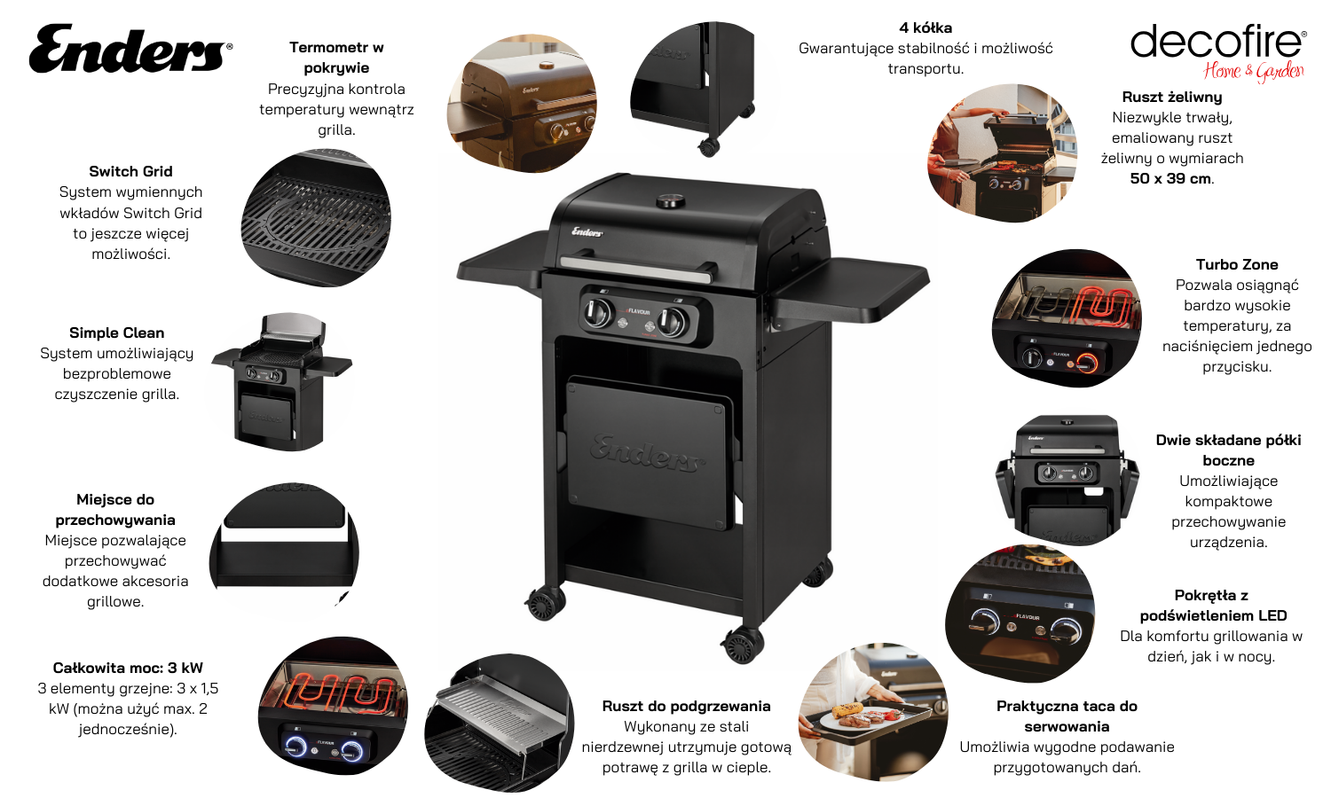 Grill elektryczny Enders eFlavour 2 Turbo 