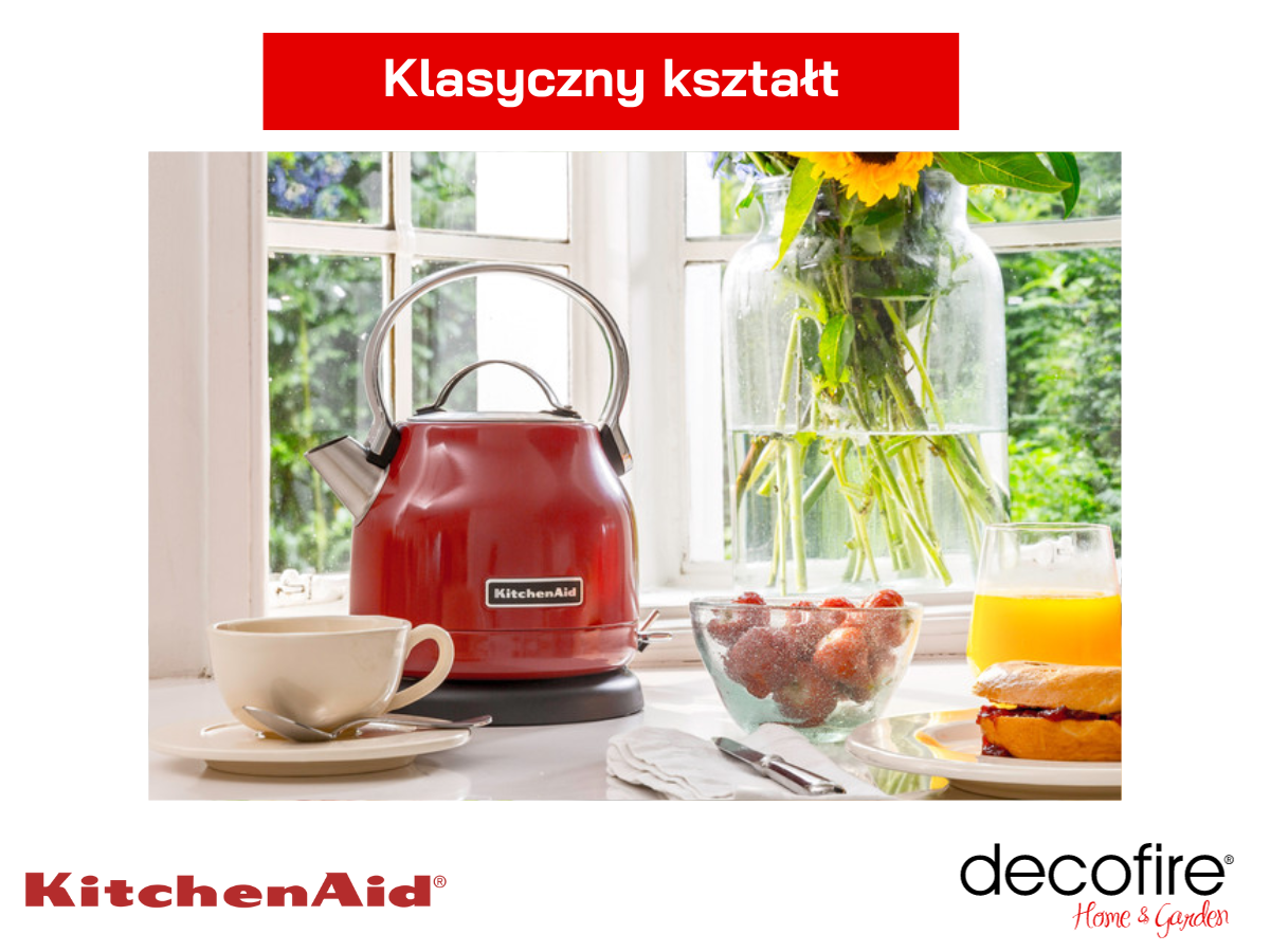 Klasyczny kształt czajnika Stella 1,25 l Empire Red KitchenAid (5KEK1222EER)