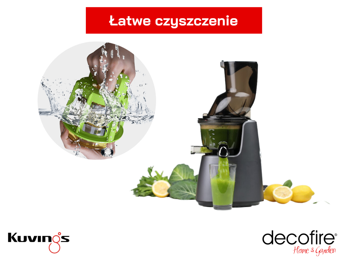 Wyciskarka wolnoobrotowa Kuvings D9900 – łatwe czyszczenie