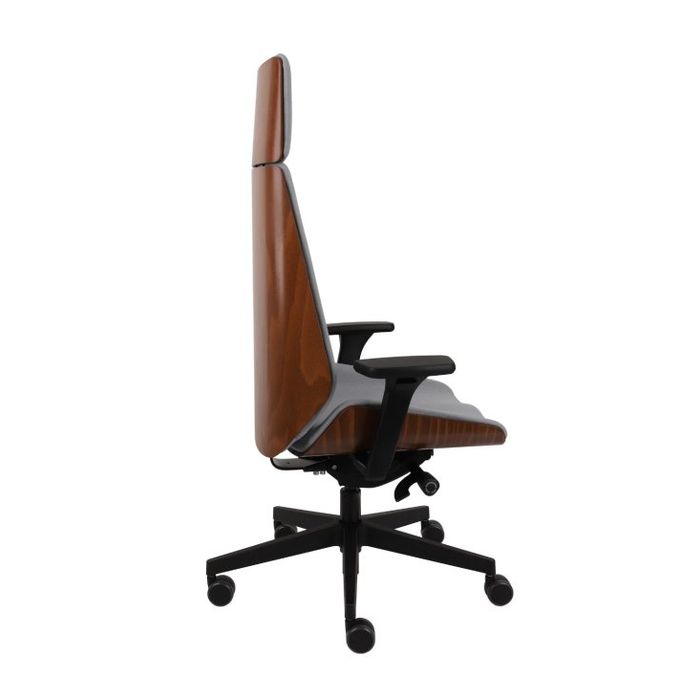 Grospol Fotel biurowy Moon Wood HD black tkanina Bondai - 8 kolorów