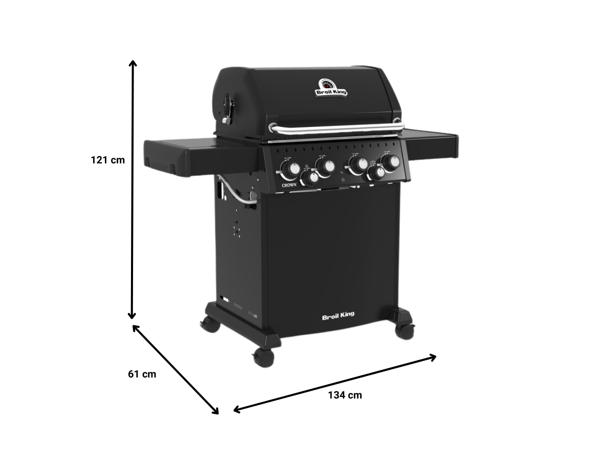 Grill gazowy Crown 480 Shadow Broil King (865983PL) wymiary