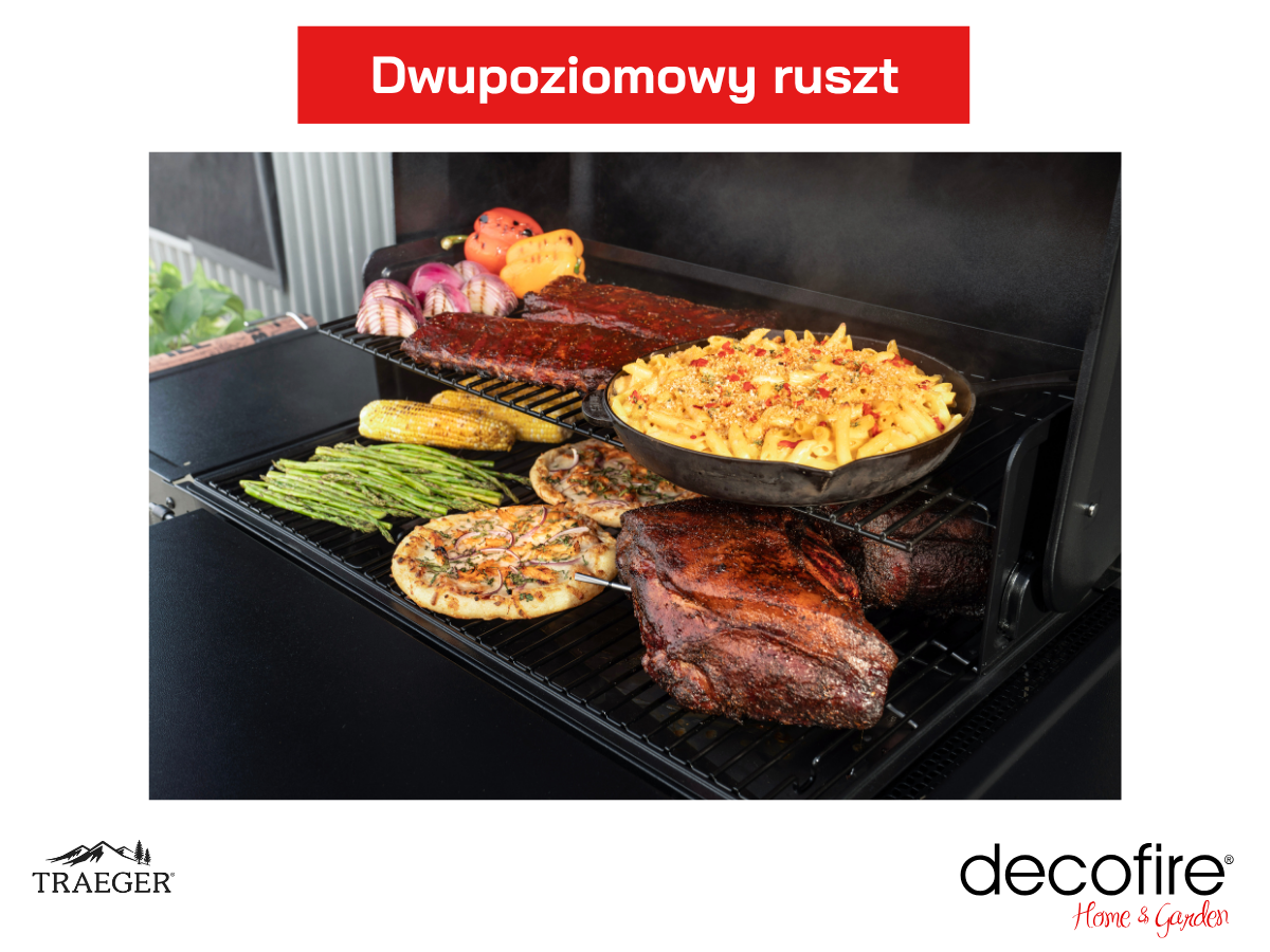 Dwupoziomowy ruszt ze stali pokrytej emalią porcelanową