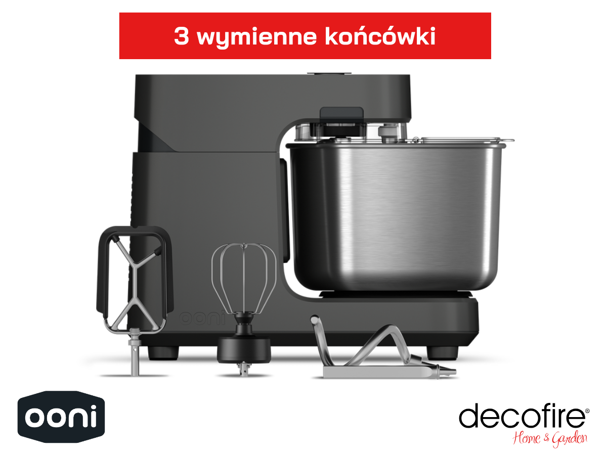 Ooni mikser spiralny Halo Pro z 3 wymiennymi końcówkami