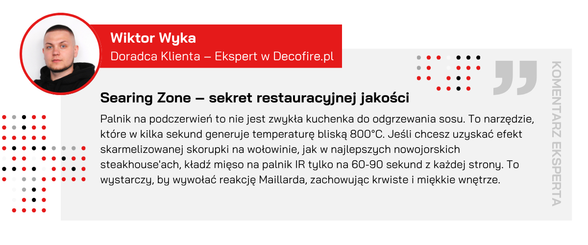 Kuchenka boczna na podczerwień