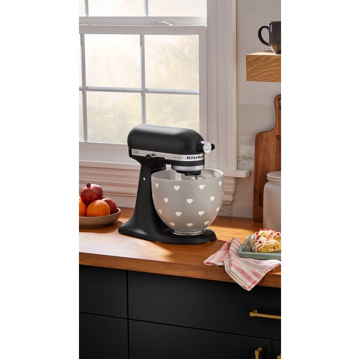 Ceramiczna dzieża 4,7 l KitchenAid, Beige, Layered Hearts (5KSM2CB5CH)