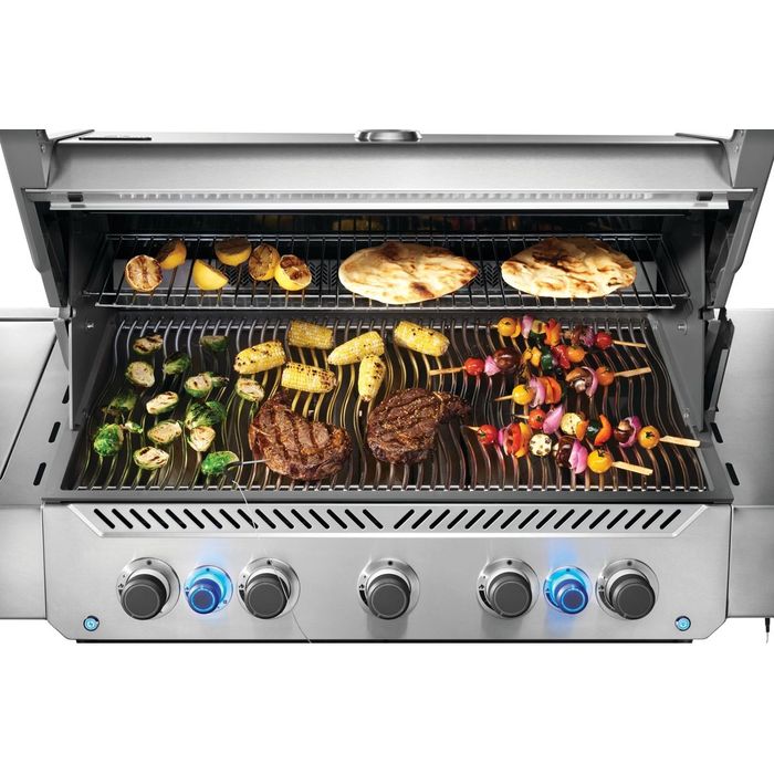 Grill gazowy Napoleon Prestige 665 Connected RSIB z palnikiem rożna i palnikiem bocznym Sizzle Zone WIFI (P665VXRSIBPSS-PL)