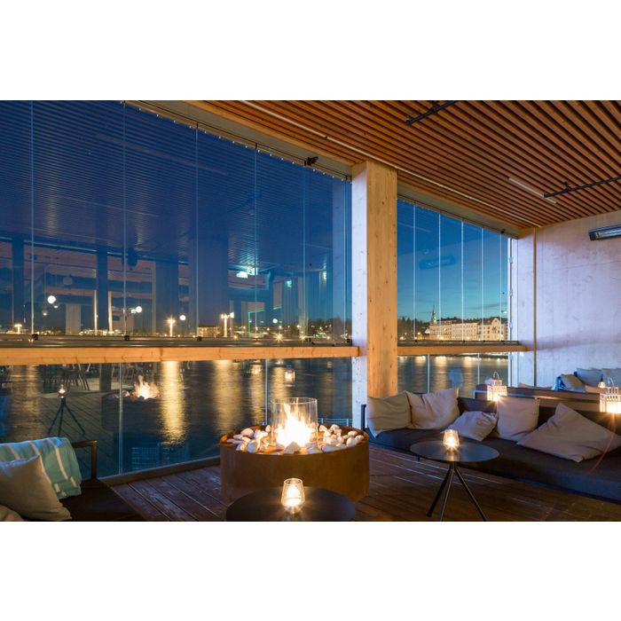 Kominek na gaz LPG / gaz ziemny, automatyczny Galio Fire Pit Corten Planika