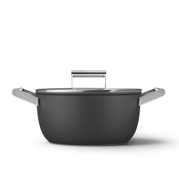 Garnek 24 cm Czarny Smeg (CSF2412BLM)