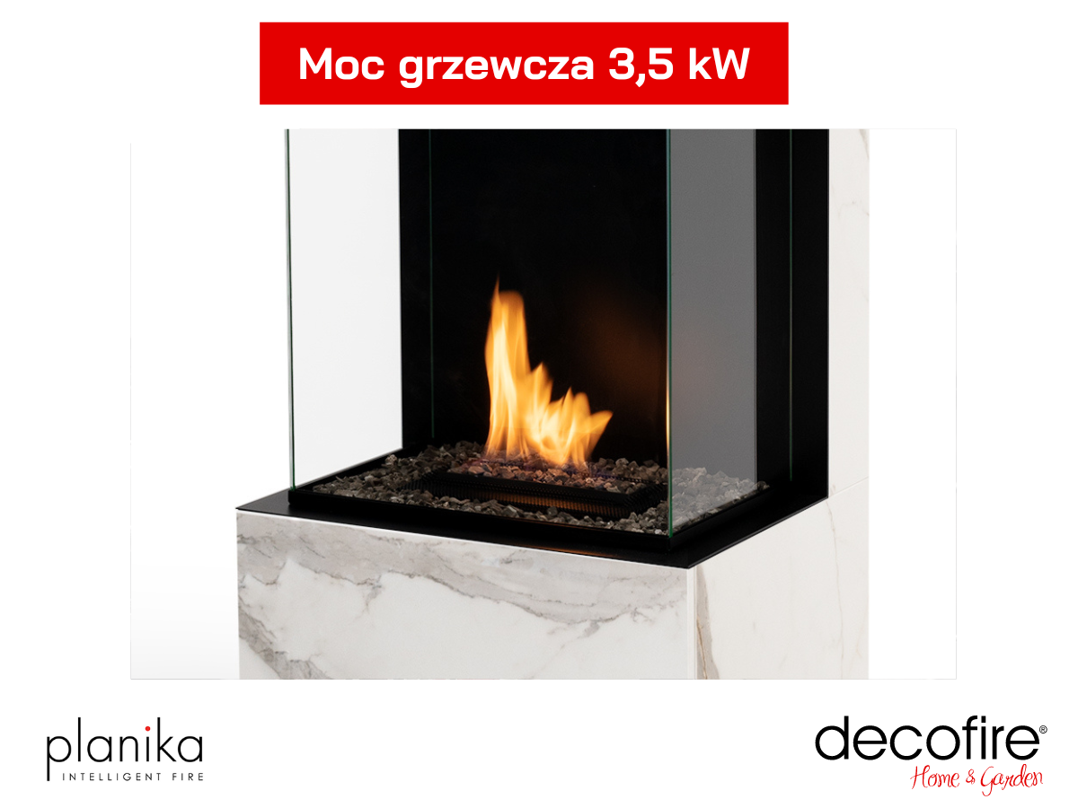 Biokominek automatyczny Planika Rock Daze moc grzewcza 3,5 kW