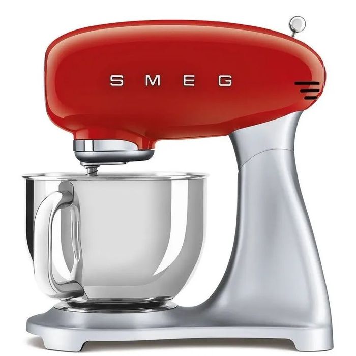 Mikser planetarny 50's style ze srebrną podstawą Czerwony 4,8L Smeg (SMF02RDEU) 
