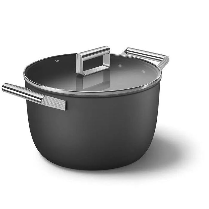Garnek 26 cm Czarny Smeg (CKFC2611BLM)