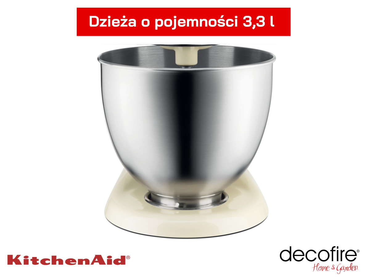 Dzieża ze stali nierdzewnej to ważny element wyposażenia miksera Mini Almond Cream 3,3 l