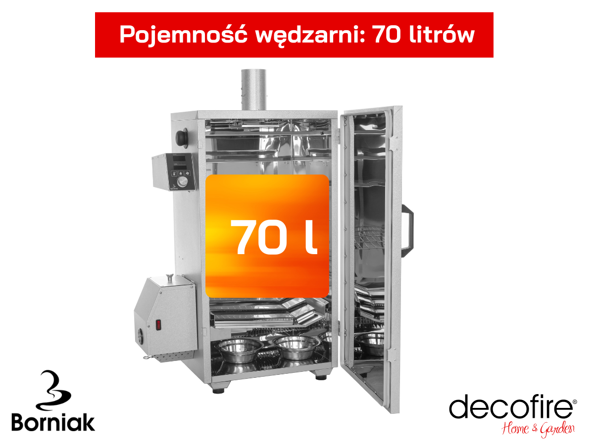 Wędzarnia domowa Borniak Timer UWDT-70 v1.4 o pojemnosci 70 l
