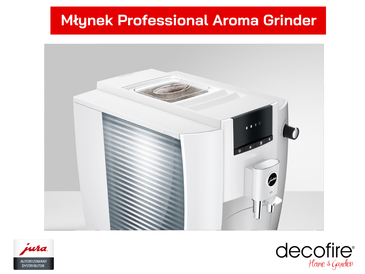 Młynek Professional Aroma Grinder w ekspresie Jura E4 Piano White