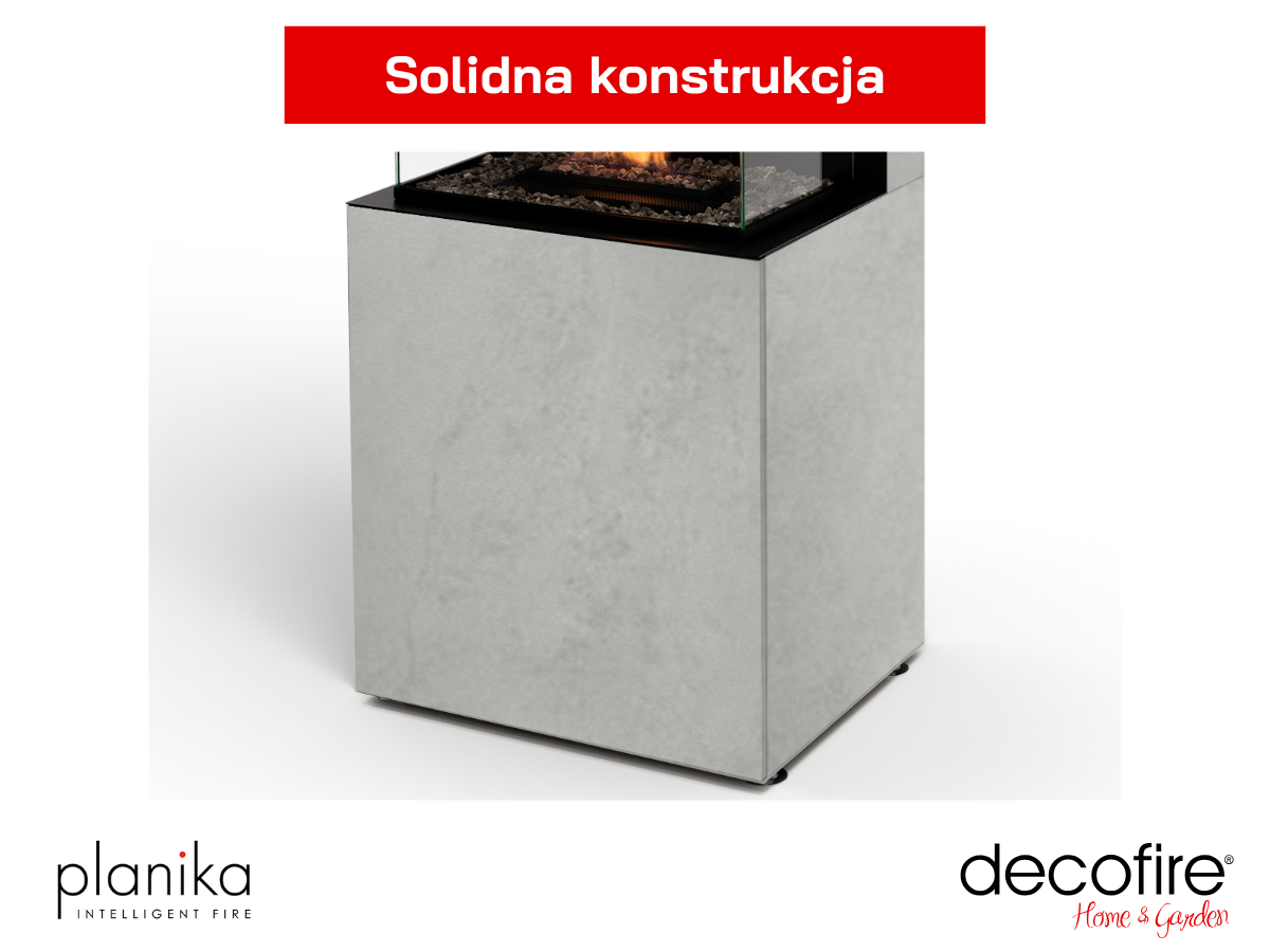 Biokominek automatyczny Planika Rock Kreta solidna konstrukcja