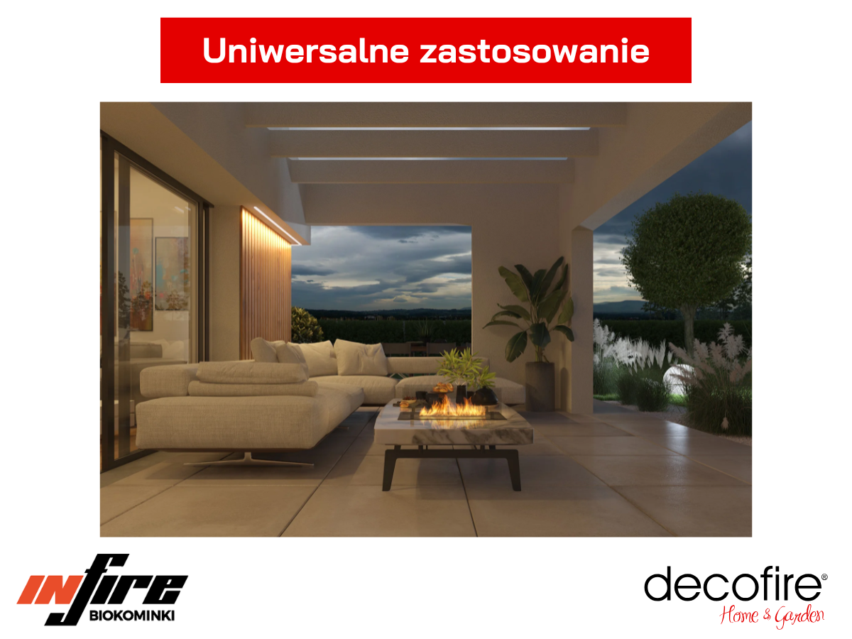 Wkład do zabudowy Infire INSERT Slim 800 do każdego wnętrza