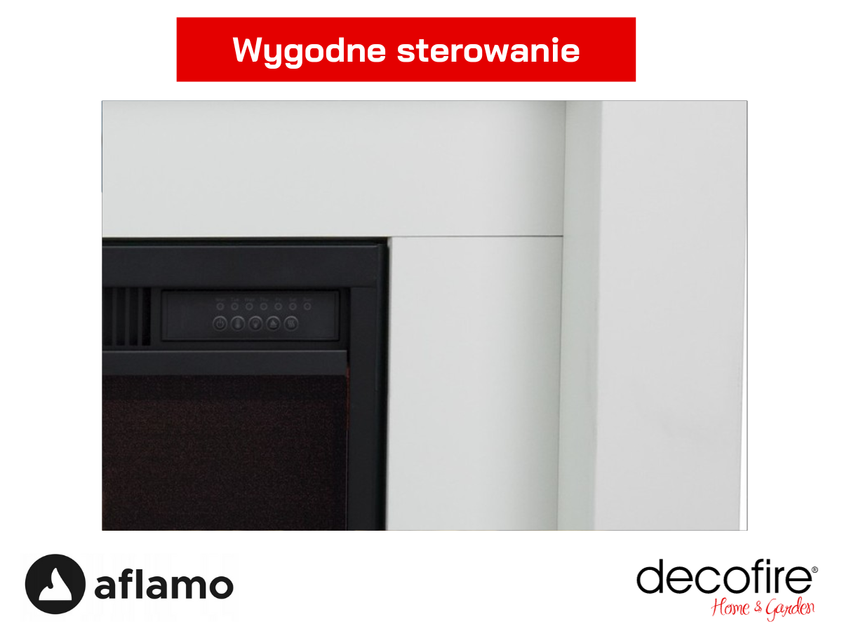 Wygodne sterowanie w kominku Duke marki Aflamo