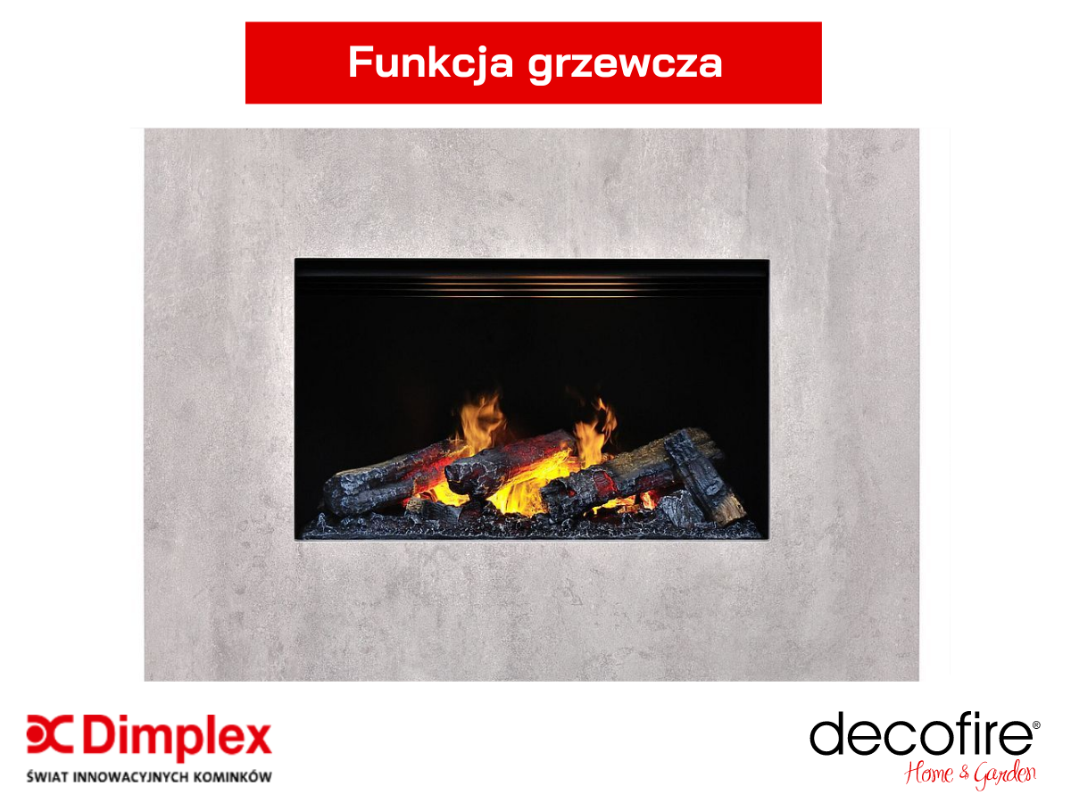 Funkcja grzewcza w kominku elektrycznym Dimplex Nissum L