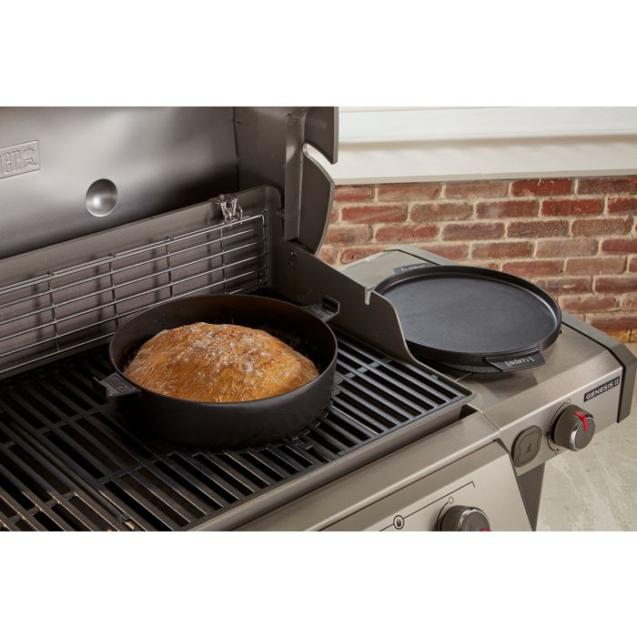 Gourmet BBQ System – Dutch Oven 2 w 1 żeliwny kociołek z żeliwną patelnią Weber (8857)