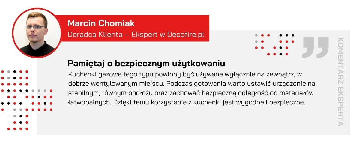 Jednopalnikowa kuchenka turystyczna Olymp Enders (6510) wskazówka eksperta 