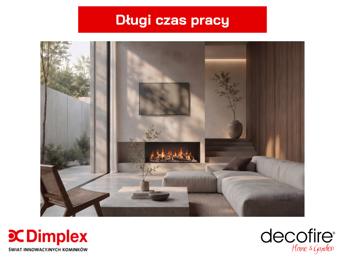 Dimplex kaseta kominkowa Triton 1000 – niezawodna praca przez wiele godzin