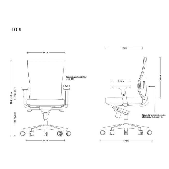 UNIQUE fotel biurowy Link (GS021M)