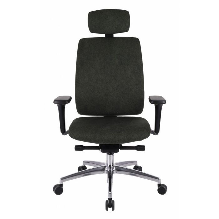 Fotel biurowy Grospol Valio BT HD black chrome tkanina Flex - 8 kolorów
