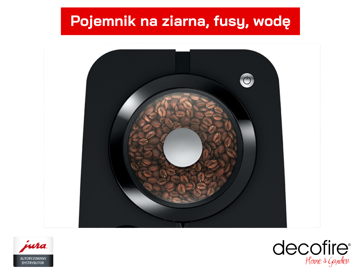 Pojemnik na ziarna w ekspresie Jura ENA 8 Full Metropolitan Black