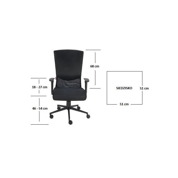 Grospol Fotel biurowy Basic niebieski (mechanizm Tilt 2)