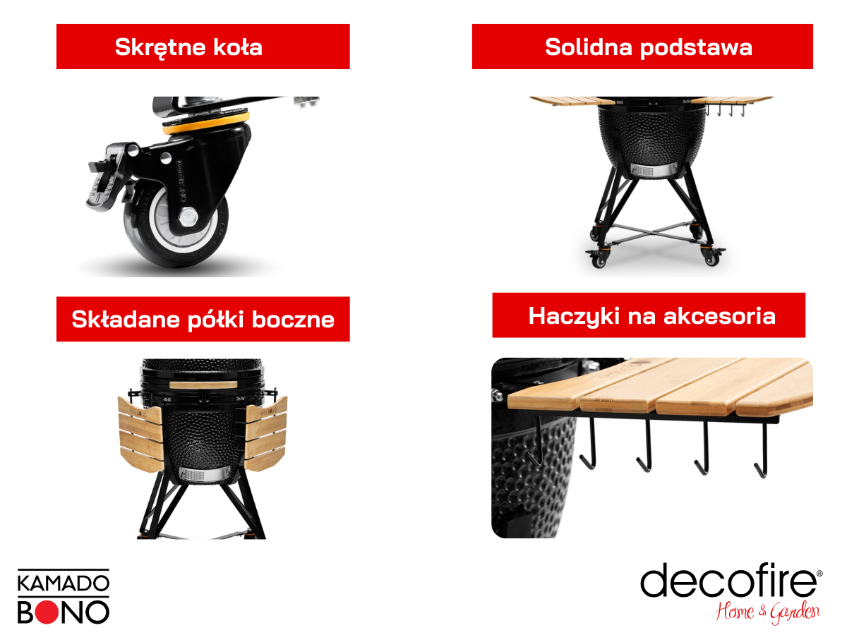 Mobilność i udogodnienia – wózek i półki z litego drewna
