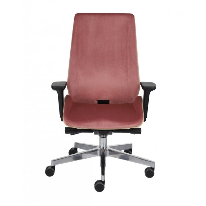 Grospol Fotel biurowy Moon Wood chrome tkanina Cura - 8 kolorów