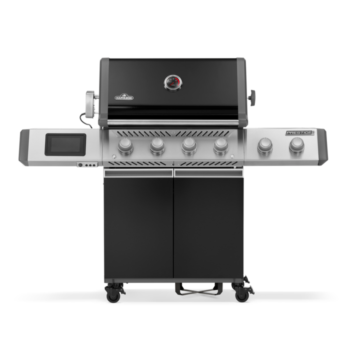 Grill gazowy Napoleon Prestige PRO 500 z palnikiem rożna i palnikiem bocznym Sizzle Zone, Czarny, WiFi (PRO500VXRSIBPK-PL)