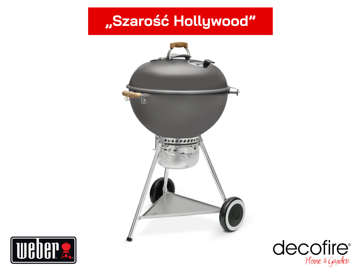 Grill węglowy Weber Kettle edycja z okazji 70. rocznicy w kolorze szarym.