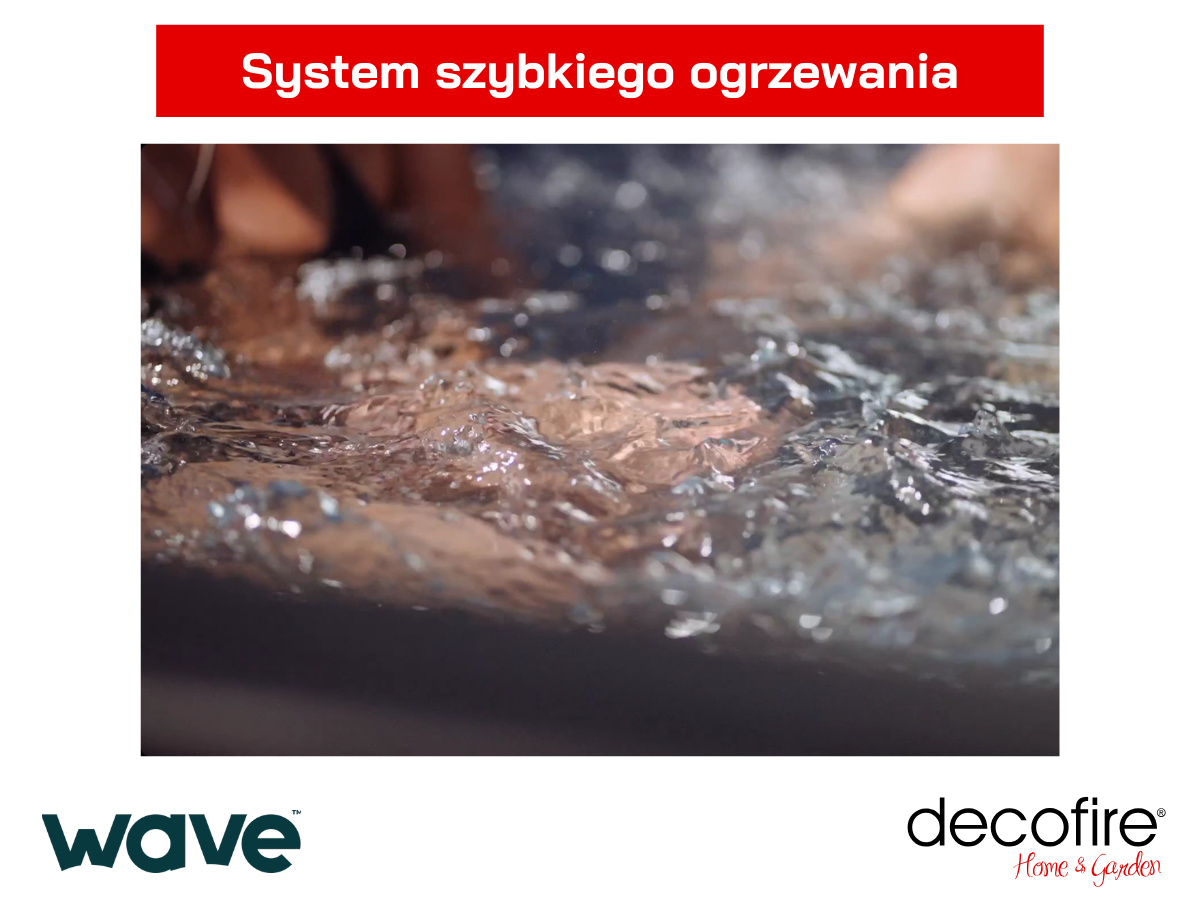Jacuzzi ogrodowe Wave Garda kwadratowe węgiel czarny 6-osobowe – nagrzewanie do 40°C