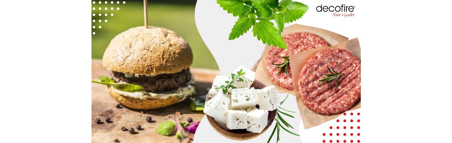 Burgery wołowe z sosem miętowo-majonezowym, szpinakiem i serem feta
