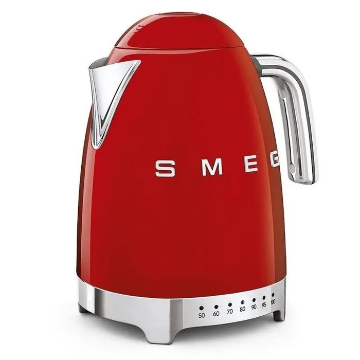Czajnik z regulacją temperatury 1,7L  50's style Czerwony Smeg (KLF04RDEU)