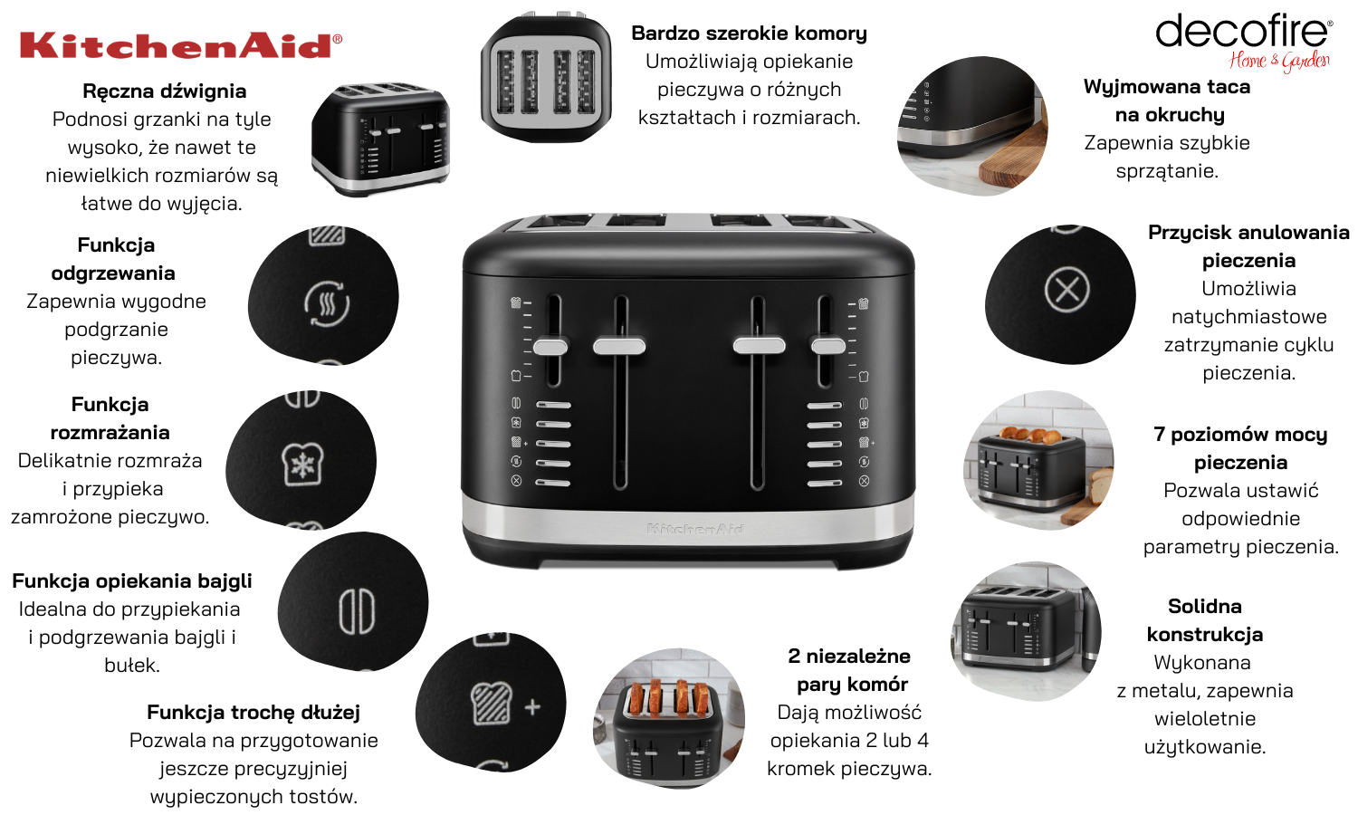Toster 4 Matte Black KitchenAid (5KMT4109EBM)