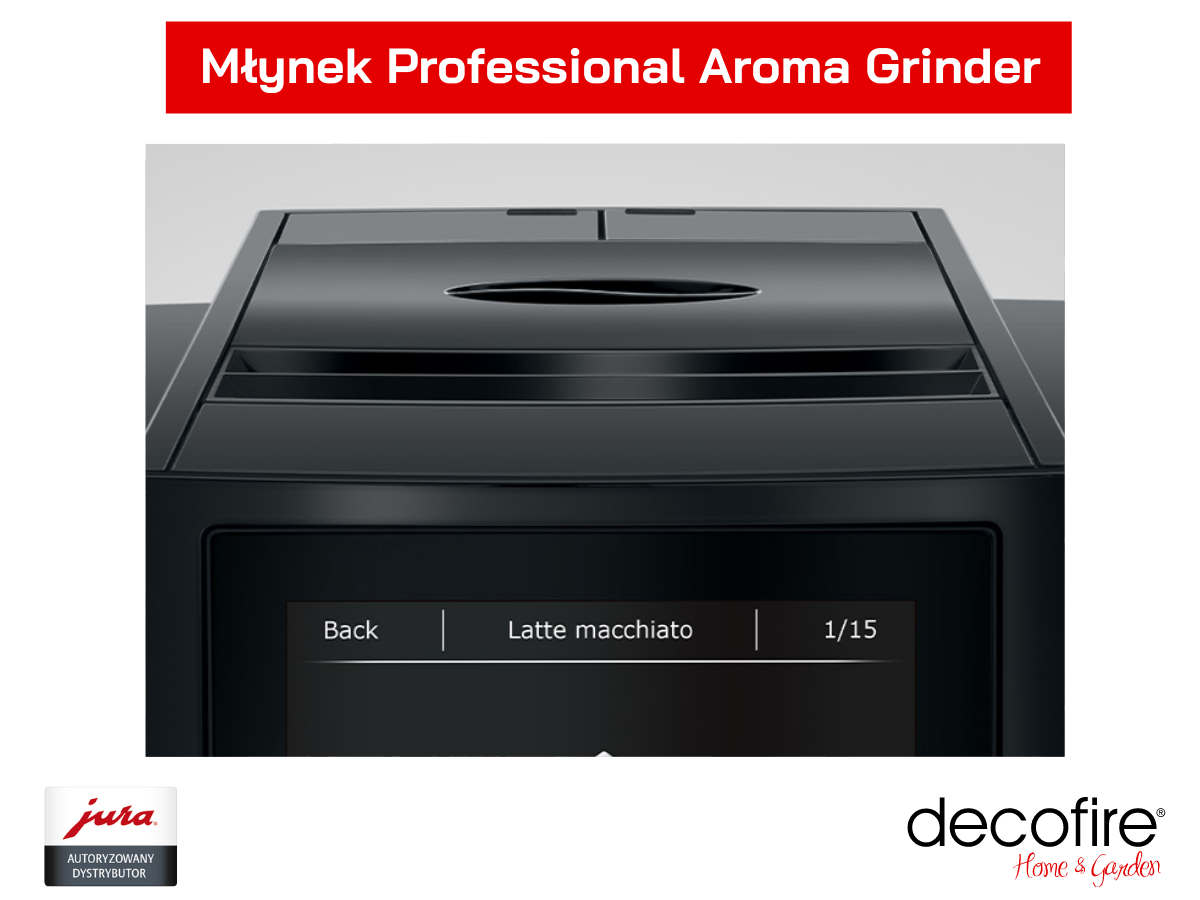 Młynek Professional Aroma Grinder w ekspresie Jura S8 Piano Black