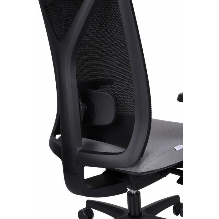 Fotel biurowy Grospol Valio BS HD black chrome tkanina  Hygge - 8 kolorów