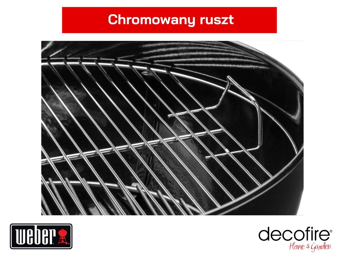 Grill węglowy Weber Original Kettle E-5730 - chromowany ruszt