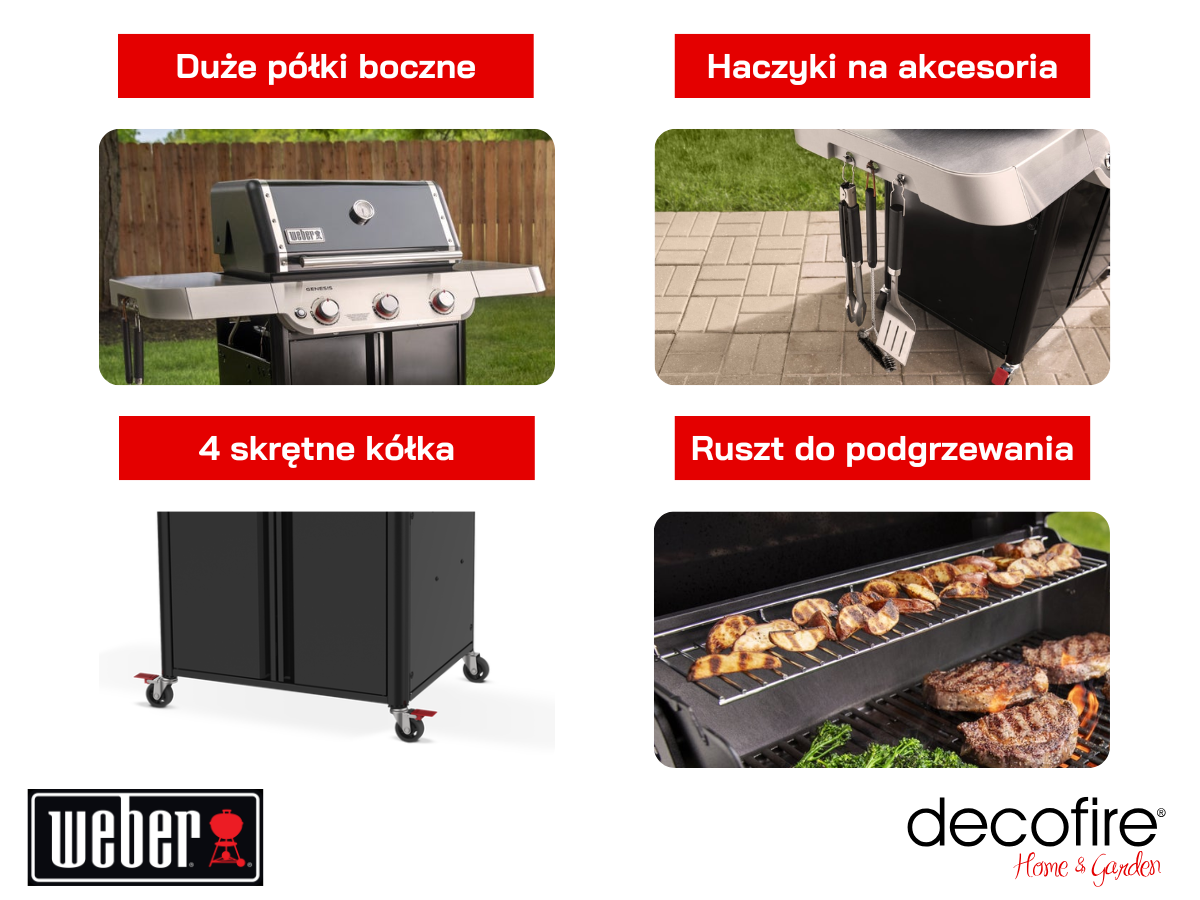 Dodatkowe udogodnienia w grillu gazowym Weber Genesis E-315