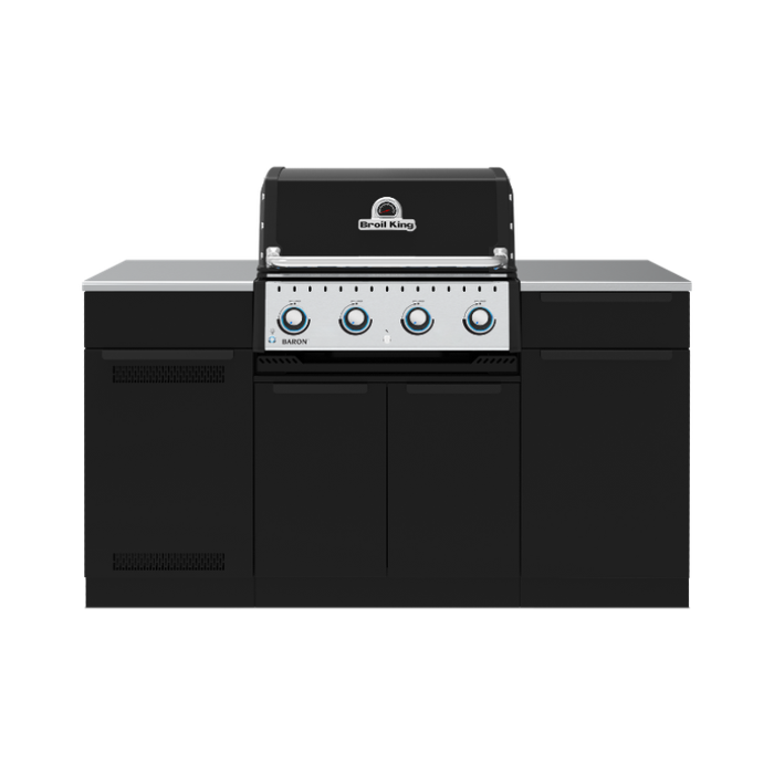 Zestaw grill gazowy + szafki:  Baron 420 BI Wyspa Broil King (B420I31PL)
